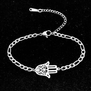 Men’s/Unisex Figaro Hamsa Hand bracelet